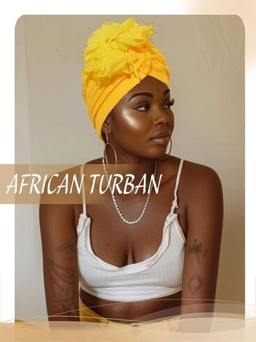 HeadWrap Hair Turbans African Turban Flower Pearl Crystal Twisted Head Turban for Women Fashion in Saudi Arabia