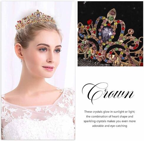 Kilshye Crystal Wedding Crowns and Tiaras Rhinestone Bridal Headband Prom Princess Headpiece for Women and Girls in Saudi Arabia