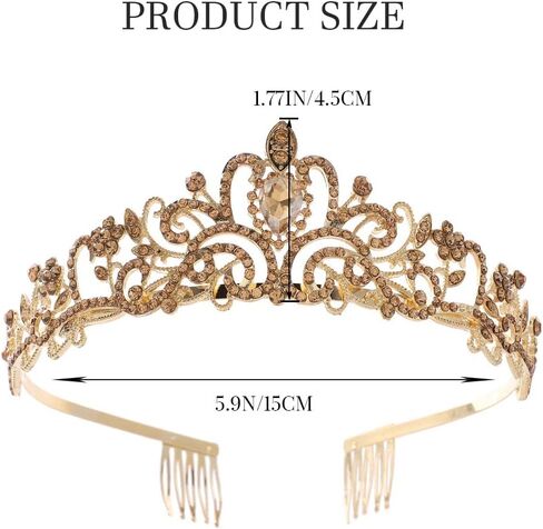Kilshye Crystal Wedding Crowns and Tiaras Rhinestone Bridal Headband Prom Princess Headpiece for Women and Girls in Saudi Arabia