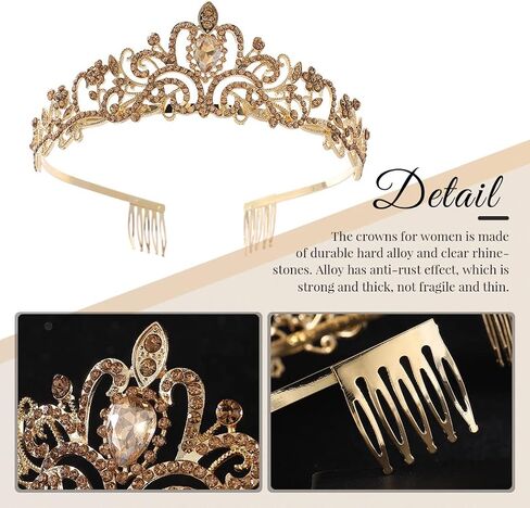 Kilshye Crystal Wedding Crowns and Tiaras Rhinestone Bridal Headband Prom Princess Headpiece for Women and Girls in Saudi Arabia