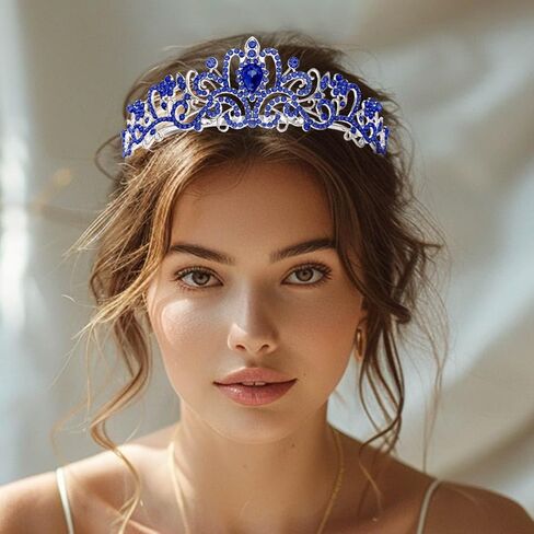 Kilshye Crystal Wedding Crowns and Tiaras Rhinestone Bridal Headband Prom Princess Headpiece for Women and Girls in Kuwait