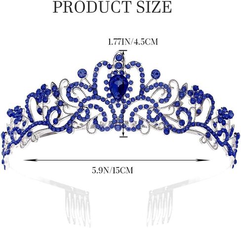 Kilshye Crystal Wedding Crowns and Tiaras Rhinestone Bridal Headband Prom Princess Headpiece for Women and Girls in Kuwait