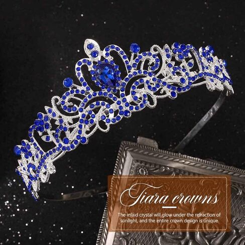 Kilshye Crystal Wedding Crowns and Tiaras Rhinestone Bridal Headband Prom Princess Headpiece for Women and Girls in Kuwait