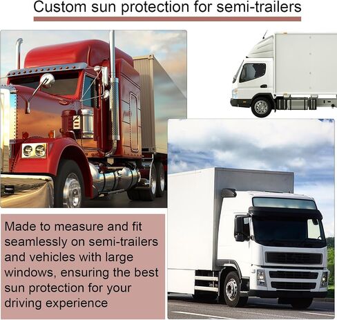 2pcs Semi Truck Window Shades, Black Polyester Pongee Side Window Sun Shade with 16 Suction Cup Window Shades for Vehicles Semi Truck in Saudi Arabia