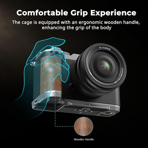 SmallRig A7C II / A7CR Handgrip L-Shape Grip for Sony Alpha 7C II/Alpha 7CR, Quick Release Plate for Arca, Lightweight Silicone Side Handle, for Quickly Switch on Tripods/Handheld Shooting - 4797 in Saudi Arabia