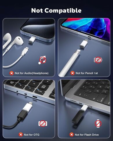موكو لايتنينج إلى USB-C محول آيفون 17 16 15، شحن فقط، 4 قطع in Kuwait
