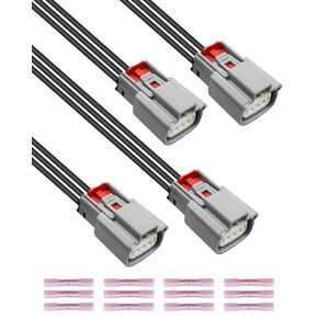 4 Pcs Ignition Coil Connector Harness with Terminal Replace CU2Z-14S411-AFA Fit for Ford Expedition Explorer F-150 Transit-150 Transit-250 Transit-350 Lincoln MKS MKT Navigator 3.5 V6 Engine