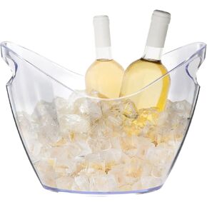 Ice Bucket Wine Bucket，Clear Acrylic 4 Liter Plastic Tub for Drinks and Parties, Food Grade, Perfect for Wine, Champagne or Beer Bottles