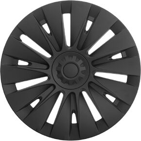 Model Y Wheel Covers 1 Pcs 19 Inch Rim Protector Hubcaps Compatible with Tesla Model Y 2024 2023 2022 2021 Matte Black ABS