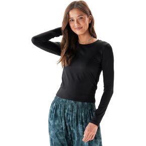 Lotus and Luna Hatha Long Sleeve Tops for Women - Active Yoga Workout Shirts, Long Sleeve Workout Tops for Active Women