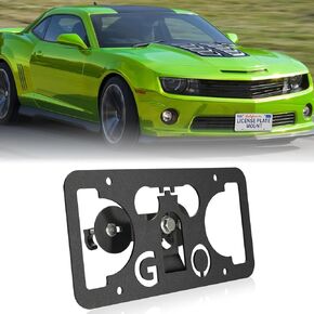 Front Bumper License Plate Mount Compatible with Chevy Silverado 2014-2024, No Drill Front Grille License Plate Frames License Plate Bracket Holder Mounting Kit Car Accessories