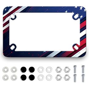 Motorcycle Red Spider Web License Plate Frame Halloween Goth Stainless Steel Motorbike License Plate Holder Black Tag Holder Funny Motorcycle Accessories Decoration 7.7" x 4.5"