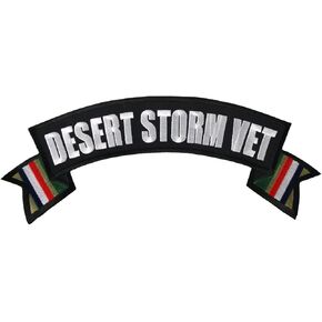 Hot Leathers Desert Storm Vet Banner Patch (4" Width x 1" Height)