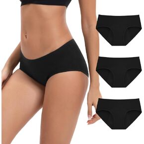 INNERSY Women's Period Underwear Hipster Postpartum Leakproof Protective Menstrual Panties 3-Pack