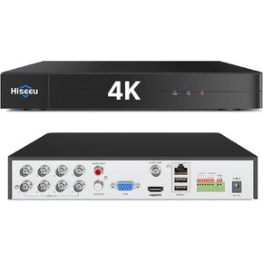 Hiseeu 4K/8MP DVR 16 Channel Security 4K H.265+ Digital Video Recorder Advanced CCTV DVR for Security Camera,AHD/TVI/CVI/CVBS/IPC 5 in 1 Hybrid,Remote Access,No Monthly Fee, (No Hard Drive)