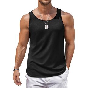 COOFANDY Men's Workout Tank Tops 2 Pack Gym Muscle Sleeveless Shirt Casual Stringer Athletic Tee Shirts Summer