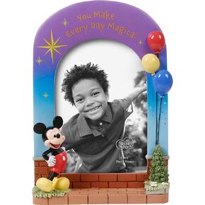 Precious Moments Mickey Mouse Picture Frame | You Make Every Day Magical Disney MickeyMouse Resin/Glass Photo Frame | 4" x 6" Photo | Disney Decor & Gifts