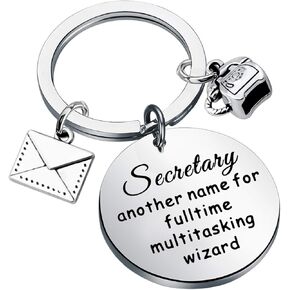 KUIYAI Secretary Keychain Secretary Staff Gift Office Worker Gift Receptionist Gift Secretary Retirement Gift