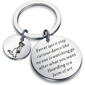 FAADBUK Funny Ferret Gift Ferret Lover Gift Ferret Jewelry Ferrets Keychain Animal Lover Gift