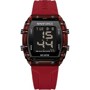 NAVIFORCE Digital Multi-Function Watch for Men,Fashion Waterproof Sports Women Watches and Mens,Colorful Silicone Band,Men's Gifts,Women's Gift