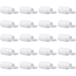 Healeved 20pcs Medicine Pill Bottle Empty Plastic Capsule Case Reagent Bottle Powder Medicine Pill Container with Screw Cap for Home Travel Outdoor 50ml