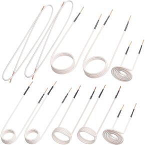 10PCS Induction Heater Coil Kit for Magnetic Induction Heater, 8 Coils & 2 Free Forming Induction Heater Wires