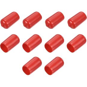 uxcell 10pcs Rubber End Caps 41mm(1 5/8") ID Vinyl Round End Cap Cover Screw Thread Protectors Brown