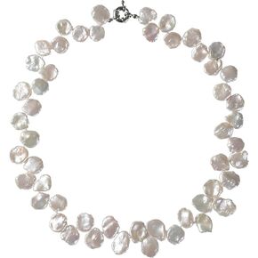 Classic white baroque pearl necklace women's simple natural freshwater pearl necklace Thanksgiving birthday gift