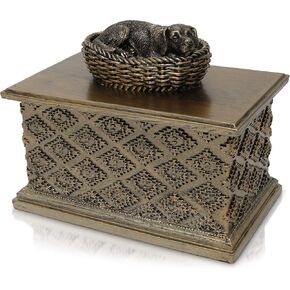 Beloved Dog Memorial Urns - Pet Urn Sympathy Gift Sleeping Cremation Dogs Urn - Pet Ashes Keepsake Memorial Statue Figurine - 6.5" x 3.75" x 6"