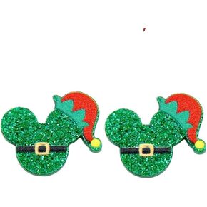 Super Cute Pair of Elf Style Christmas Mouse Ear Earrings for Women