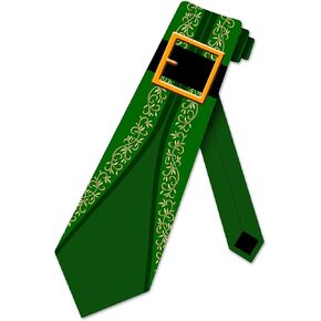 Three Rooker Elf Suit Tie Green Mens Christmas Neckties
