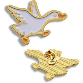 6/12/50/100Pcs Cute Fly Goose Enamel Lapel Pin 1 “ Lovely Animal inspirational Brooch Badge For Clothes Bags Hats