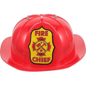 SAFIGLE Firefighter Hat, Fire Helmet Fireman Hat for Kids Fire Fighter Accessory Toddler Hard Hat for Boys Girls for Cosplay Party Fire Chief Theme Dress Up Activities