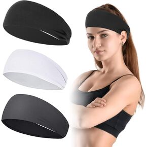Sports Headbands for Women, Moisture Wicking Workout Headband, Stylish Comfortable and Stretchy Non Slip Headband, Sports, Yoga, Running Essentials for Women, Sweat Absorption and Quick Drying