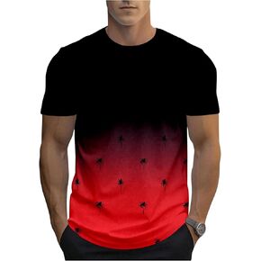 SOLY HUX Men's T Shirt Graphic Ombre Shirt Top Crew Neck Short Sleeve Tropical Print Casual Tees