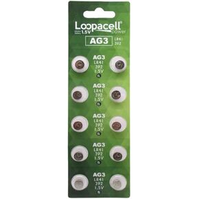 AG3 LR41 Batteries - AG3 392 384 192 Battery - 1.5V Alkaline Button Coin Cell Batteries (10 Count (Pack of 1))