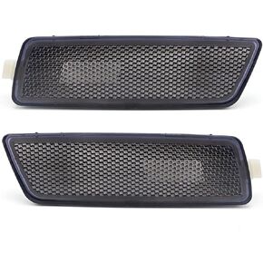 UOIENRT 1K5945071A 1K5945072A Front Bumper Side Marker Lights Turn Signal Lamps Lens Replacement for Golf 5 G-T-I Jetta MK-5 2005-2009 Black