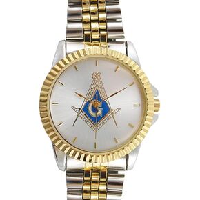 A-3135 Masonic Metal Band Wrist Watch