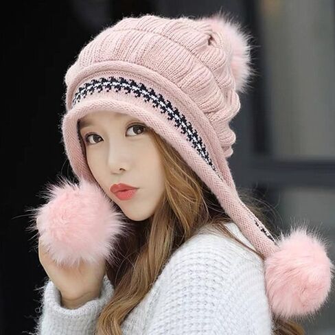 XYX Winter Warm Elastic Soft Ear Protection Knitted Sherpa Ski Hats Fleece Lined Peruvian Cover Ears Beanie Hat in Saudi Arabia