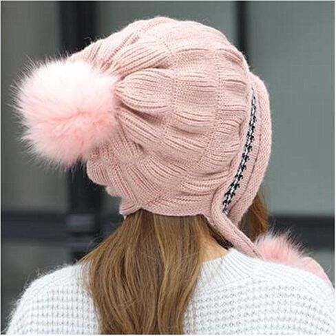 XYX Winter Warm Elastic Soft Ear Protection Knitted Sherpa Ski Hats Fleece Lined Peruvian Cover Ears Beanie Hat in Saudi Arabia