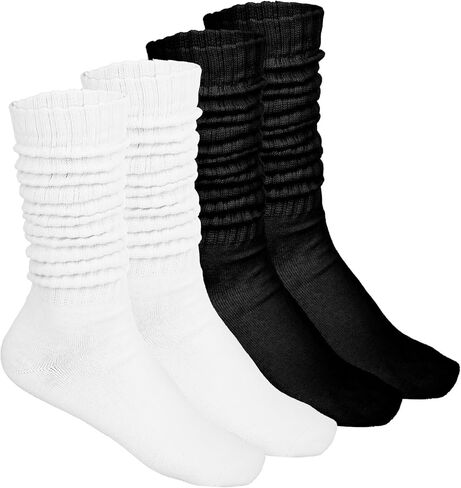 Bewudy 2 Pairs of Slouch Socks for Women, Scrunch Knee High Boot Socks Soft Long Socks, Long Slouchy Socks Pack in Saudi Arabia