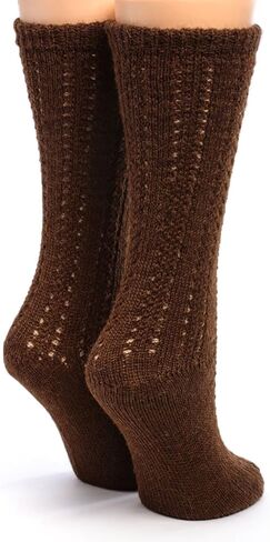 WARRIOR ALPACA SOCKS - Women's Reversible Hand Knit 100% Alpaca Wool Socks - Crew Height in Kuwait