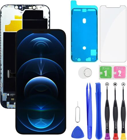 for iPhone 11 Pro Max LCD Display FHD Screen Replacement 3D Touch Digitizer Frame Full Assembly with Repair Tools Kit for 6.5 inch A2218, A2161, A2220+Waterproof Adhesive+Screen Protector in Kuwait