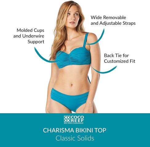 قطعة علوية بيكيني من COCO REEF Charisma مقاس حمالة صدر مع سلك داخلي مع خيار بدون حمالات in Kuwait