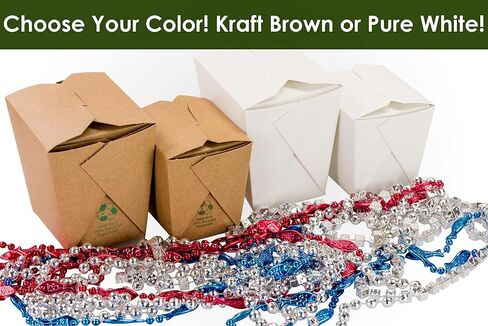 100% Recyclable 16oz White Chinese Take Out Boxes 50pk. Leakproof Greaseproof To Go Containers For Restaurants Event Parties Food Service. Best Value Bulk Pack Microwaveable and Stackable Meal Pails. in Saudi Arabia