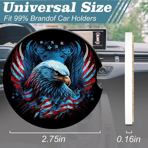 Vintage 80s Style Car Cup Holder Coaster, Car Coasters for Cup Holder, 2 Pack Retro Memphis Fashion Anti-Slip Absorbent Ceramic Car Cup Coasters with Finger Notch Cork Base for Women Men 2.56" in Kuwait