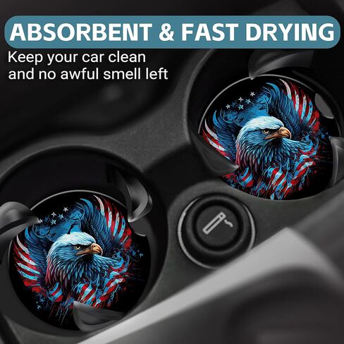 Vintage 80s Style Car Cup Holder Coaster, Car Coasters for Cup Holder, 2 Pack Retro Memphis Fashion Anti-Slip Absorbent Ceramic Car Cup Coasters with Finger Notch Cork Base for Women Men 2.56" in Kuwait