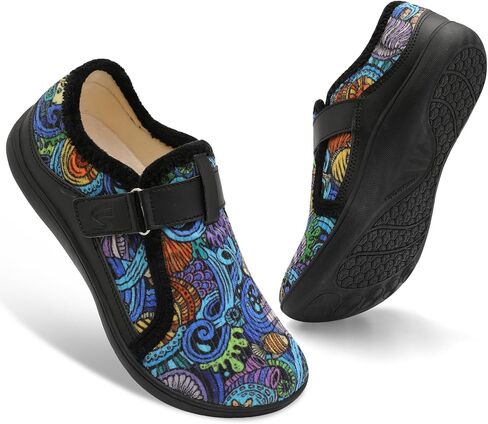 Spesoul شباشب نسائية واسعة قابلة للتعديل أحذية منزلية داخلية وخارجية شباشب بيرفوت أحذية مشي مريحة وذمة منتفخة أحذية لمرضى السكري in Kuwait