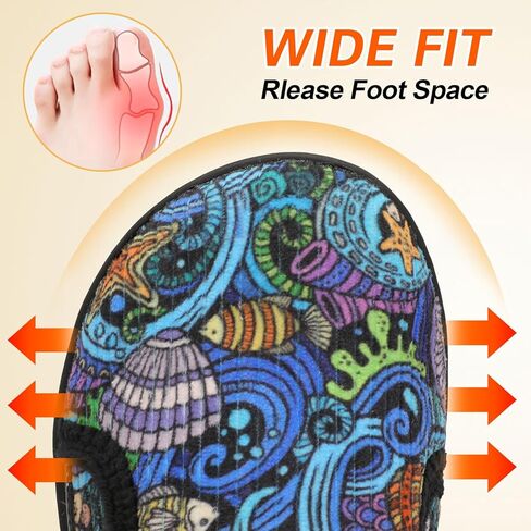 Spesoul شباشب نسائية واسعة قابلة للتعديل أحذية منزلية داخلية وخارجية شباشب بيرفوت أحذية مشي مريحة وذمة منتفخة أحذية لمرضى السكري in Kuwait