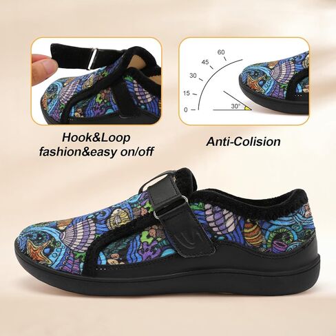 Spesoul شباشب نسائية واسعة قابلة للتعديل أحذية منزلية داخلية وخارجية شباشب بيرفوت أحذية مشي مريحة وذمة منتفخة أحذية لمرضى السكري in Kuwait